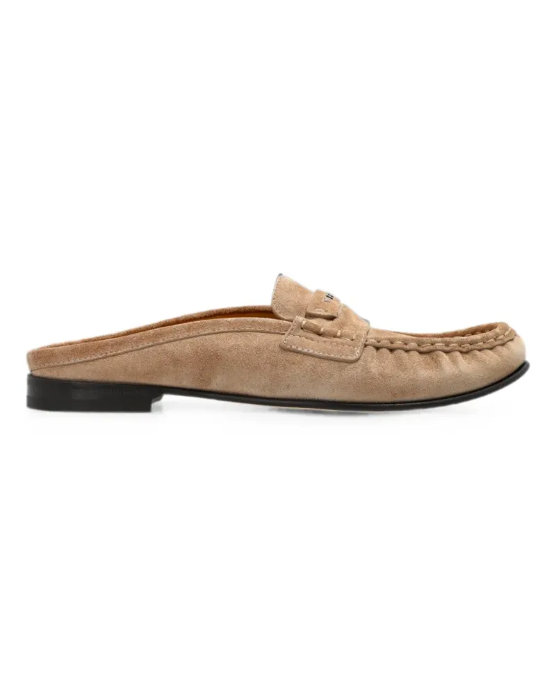 Fendi beige suede sabots - Nude Nude