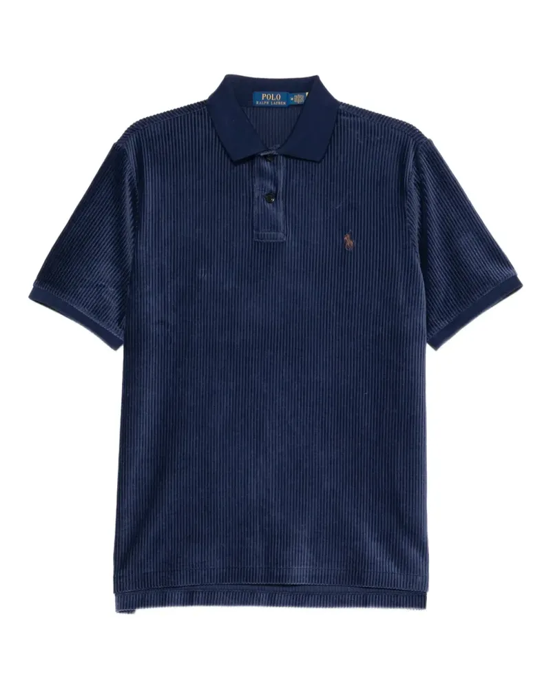 Ralph Lauren Poloshirt aus Cord mit Logo-Stickerei - Blau Blau