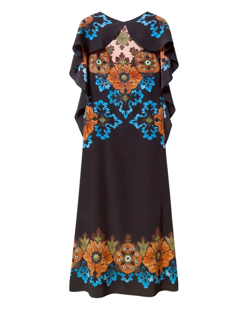 La DoubleJ Kleid mit Blumen-Print - Schwarz Schwarz