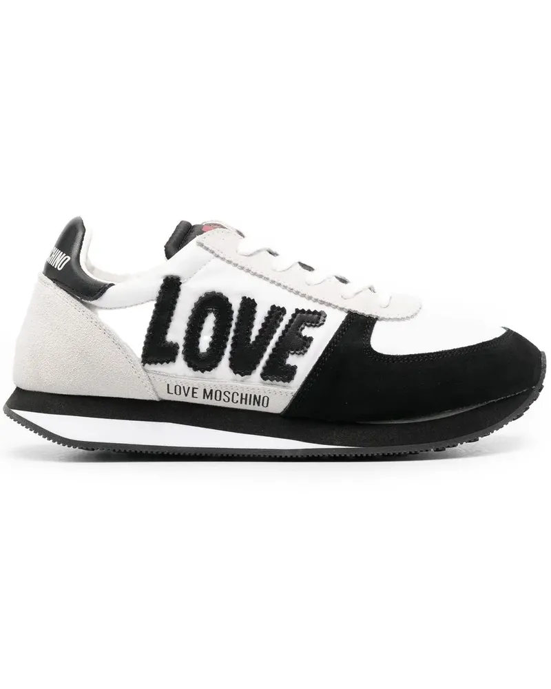 Moschino Love Sneakers mit Einsätzen - Weiß Weiß