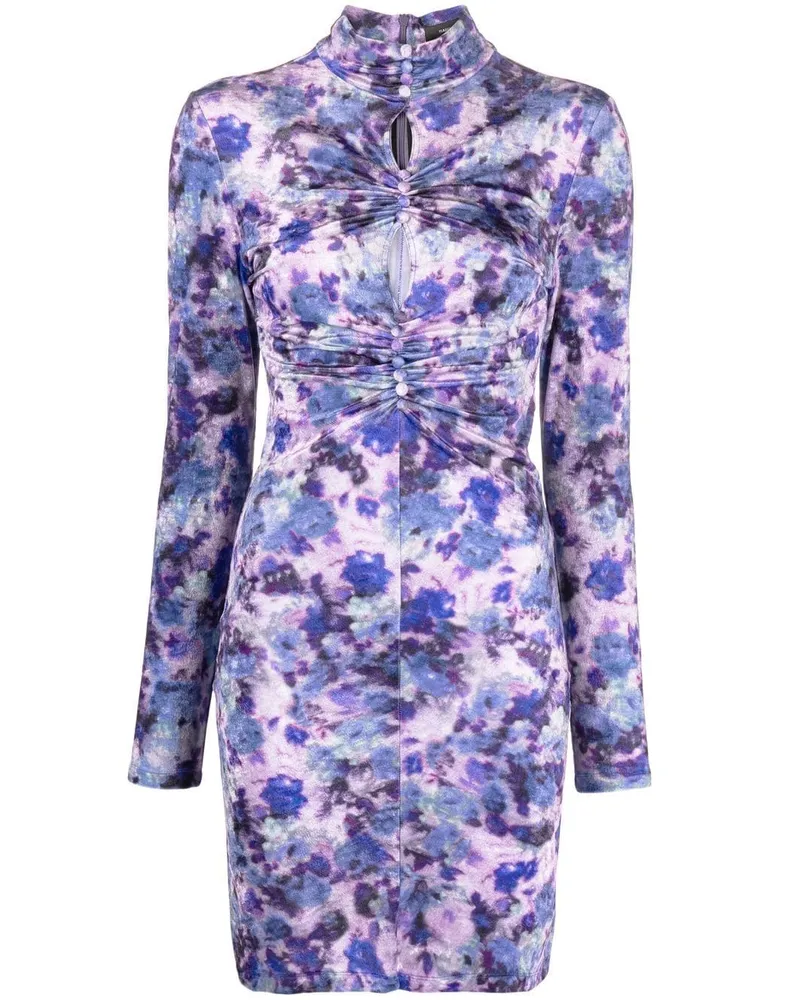 Isabel Marant Minikleid mit abstraktem Print - Violett Violett