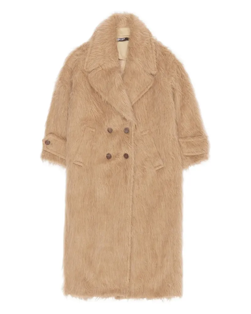 BIMBA Y LOLA Doppelreihiger Mantel - Nude Nude