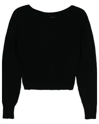 Twin-Set Lochstrick-Pullover Schwarz