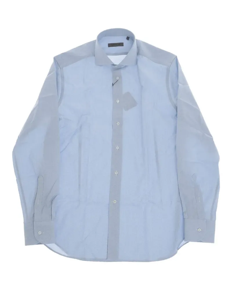 Corneliani French-collar two-tone shirt - Blau Blau