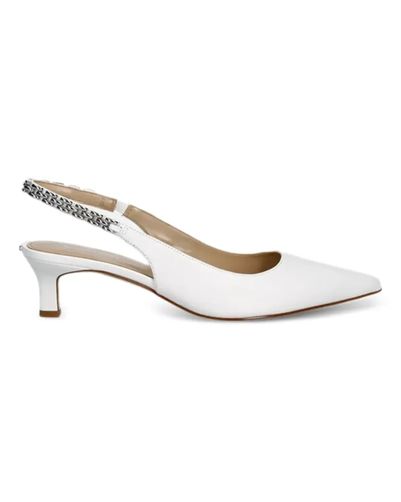 Michael Kors chain-embellished heeled pumps - Weiß Weiß