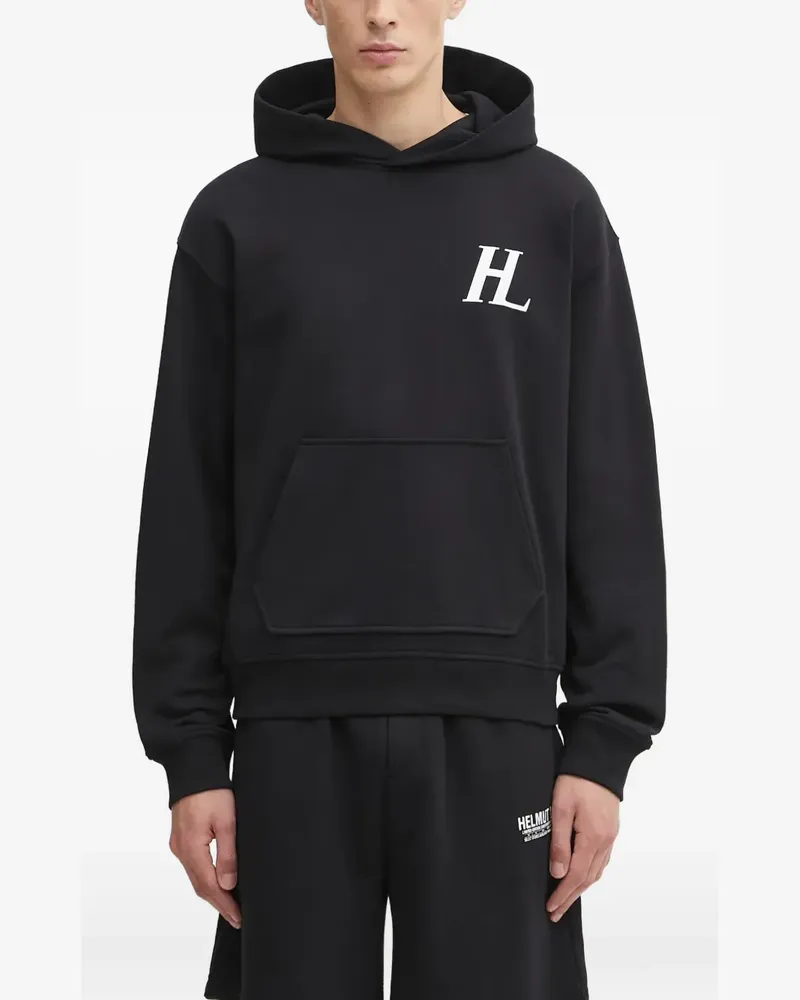 Helmut Lang Hoodie mit Logo-Print - Schwarz Schwarz