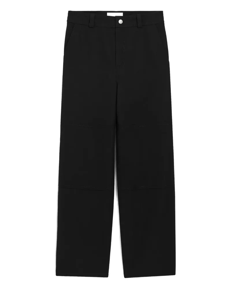 AMI Paris Workwear Hose mit lockerem Schnitt - Schwarz Schwarz