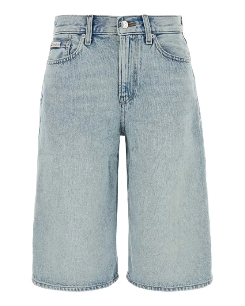 Calvin Klein acid-wash denim shorts - Blau Blau