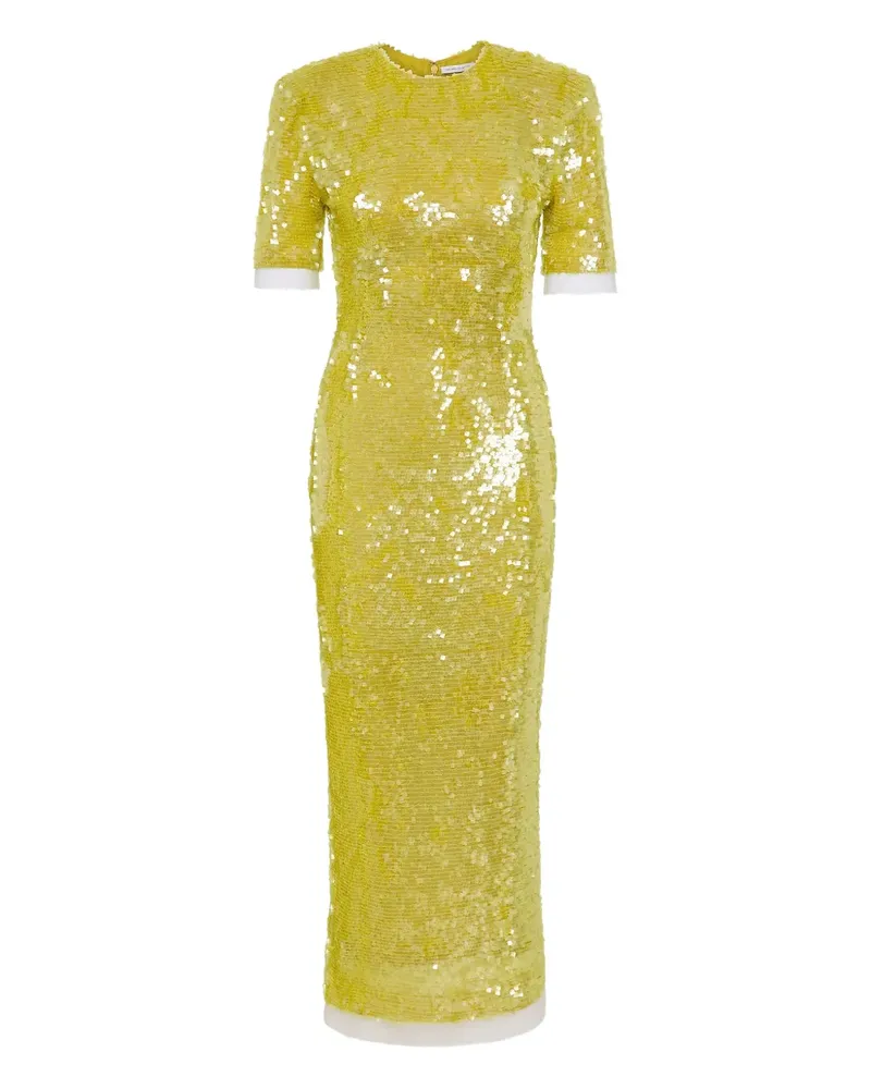 Rachel Gilbert Kaia Kleid mit Pailletten - Gelb Gelb