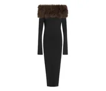 Canter Midikleid mit Federbesatz - Schwarz