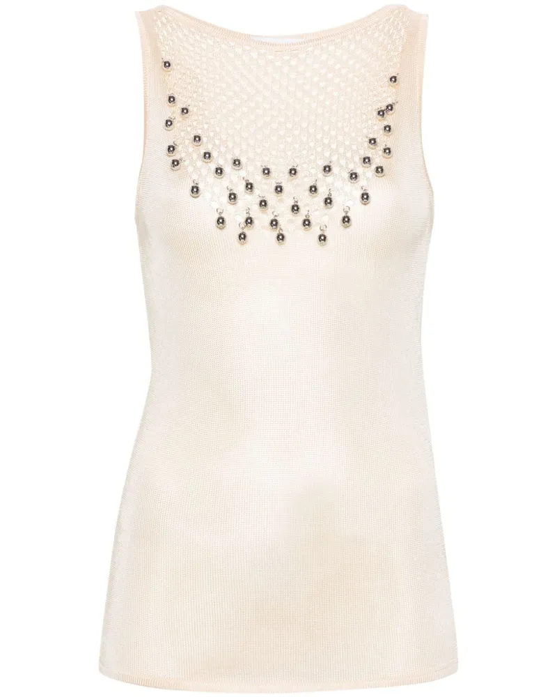 Paco Rabanne Verziertes Strickoberteil - Nude Nude