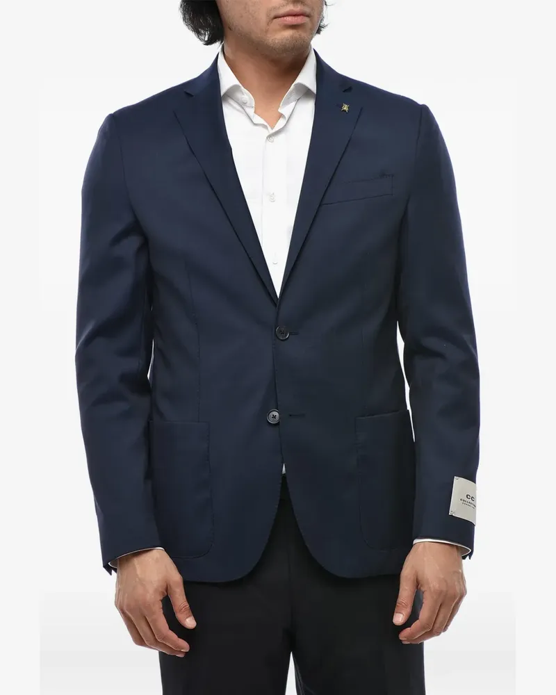 Corneliani single-breasted patch-pocket blazer - Blau Blau