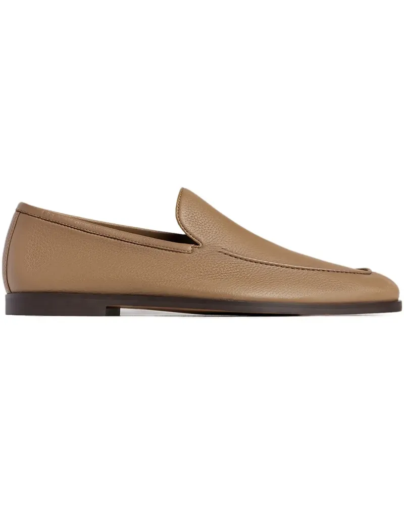 12 STOREEZ Loafer aus Leder - Nude Nude