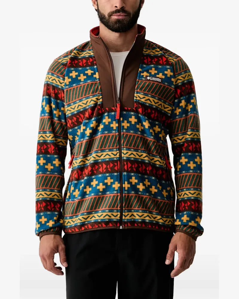 Columbia Sportswear Company geometric-pattern zip-up sweatshirt - Braun Braun