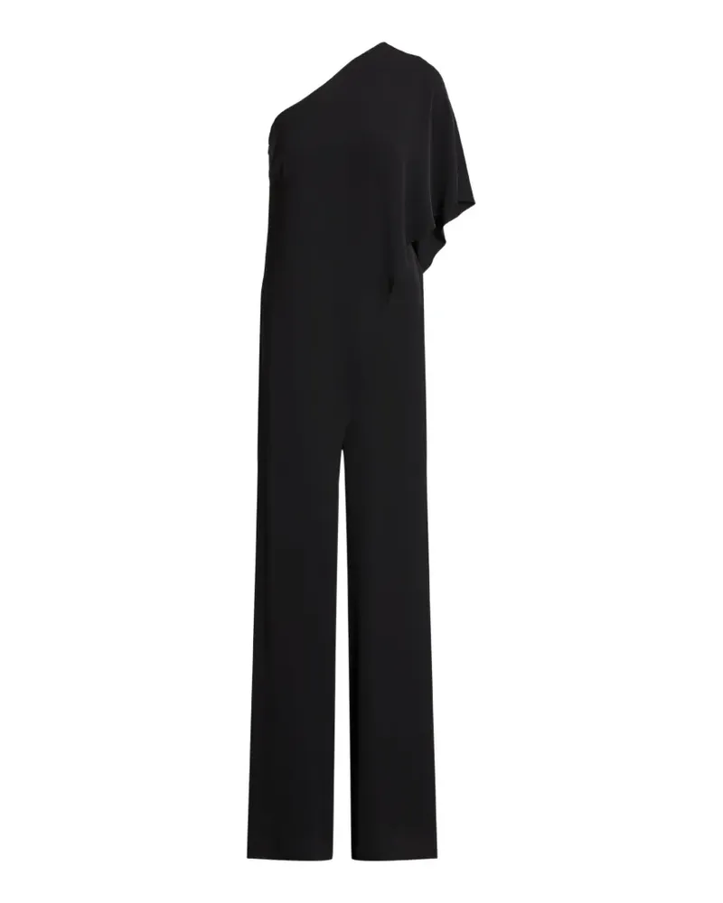 Ralph Lauren Cape Georgette one-shoulder draped jumpsuit - Schwarz Schwarz