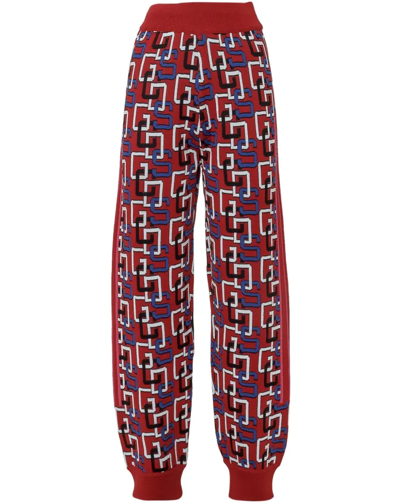 GCDS Jogginghose mit Intarsien-Logo - Rot Rot