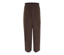 Asymmetrische Cordhose - Braun