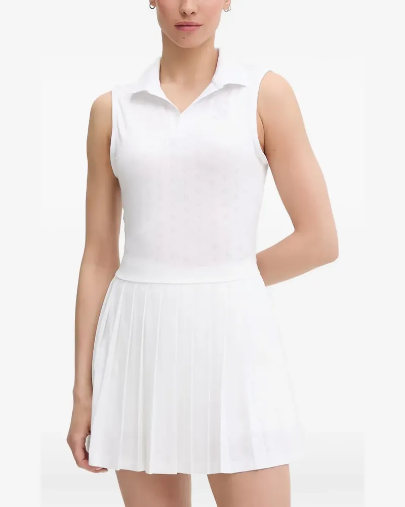 Lacoste pleated sleeveless mini dress - Weiß Weiß
