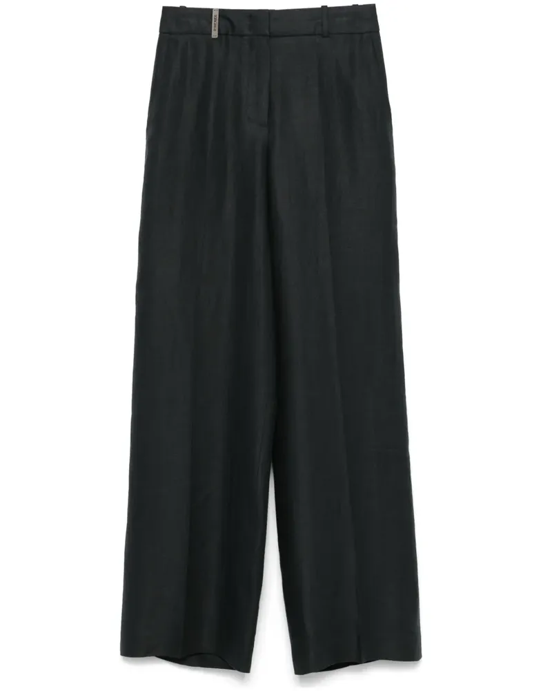 Peserico Leinenhose mit geradem Bein - Blau Blau