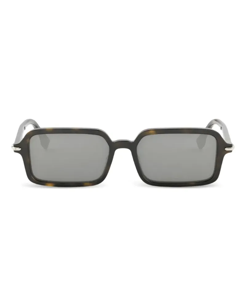 Fendi Sonnenbrille mit eckigem Gestell - Braun Braun