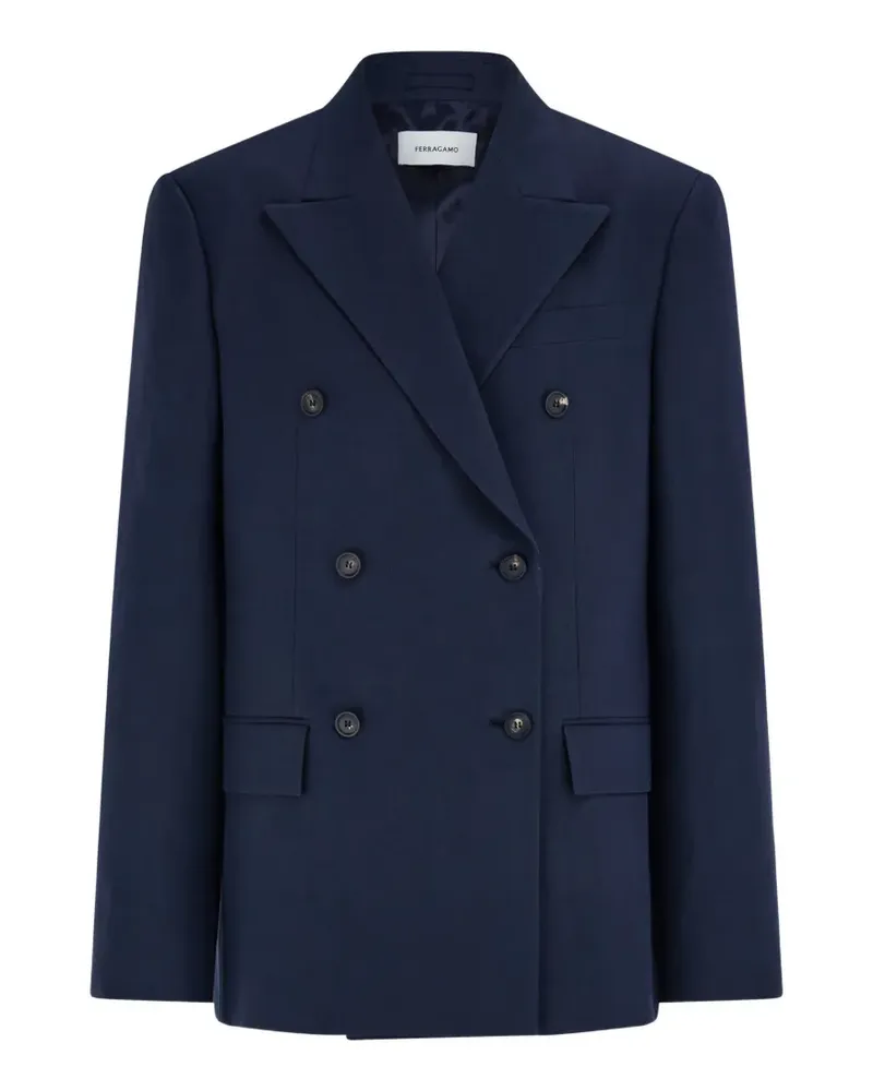 Ferragamo double breasted blazer - Blau Blau