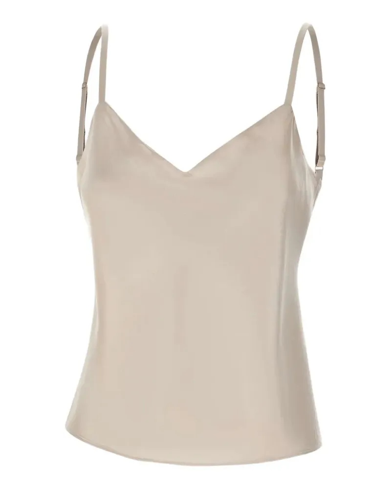 Vince satin V-neck top - Nude Nude