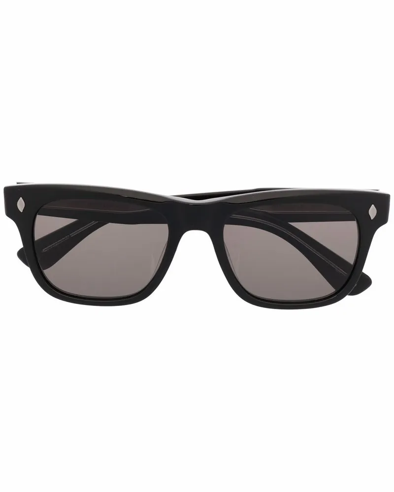 Garrett Leight Sonnenbrille mit eckigem Gestell - Schwarz Schwarz