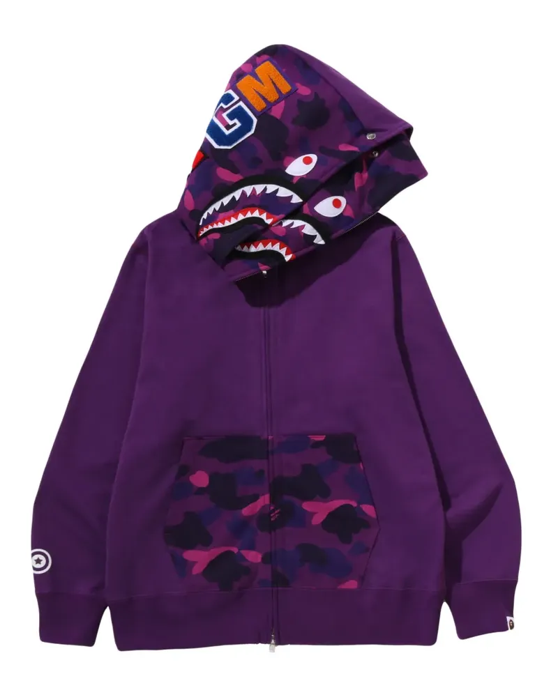 BAPE Color Camo Shark full-zip hoodie - Violett Violett