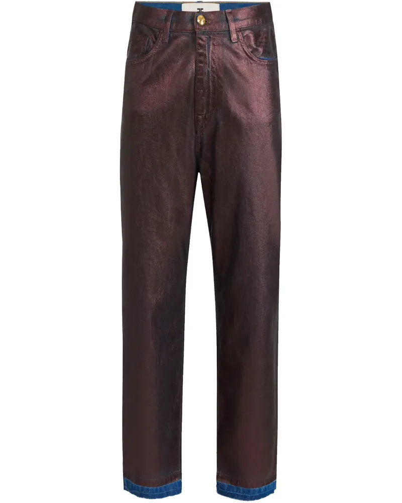 Elisabetta Franchi Jeans aus laminierter Baumwolle - Braun Braun