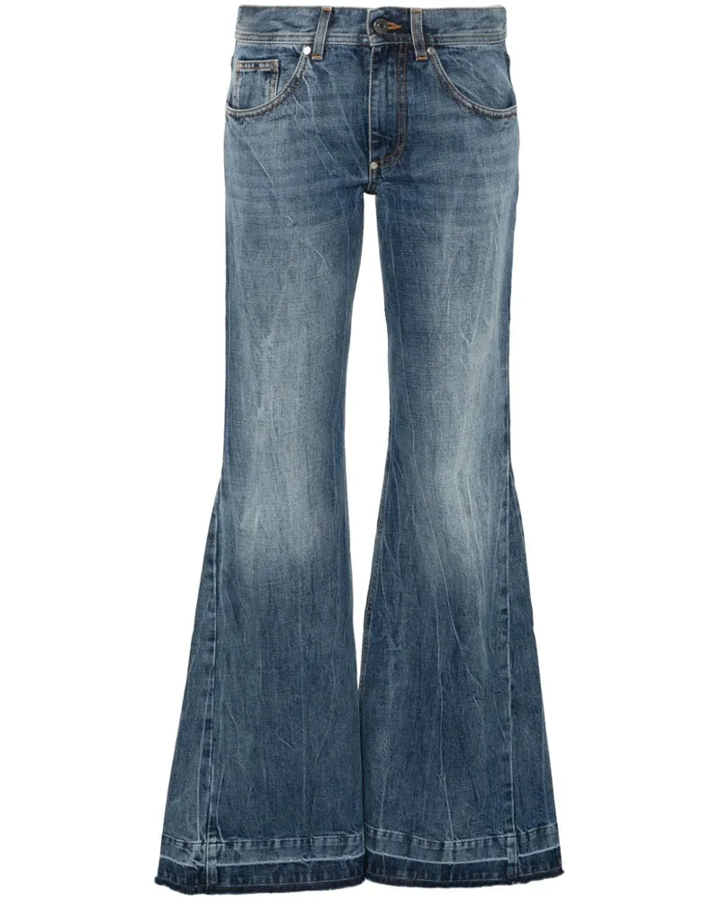 Stella McCartney Halbhohe Schlagjeans - Blau Blau
