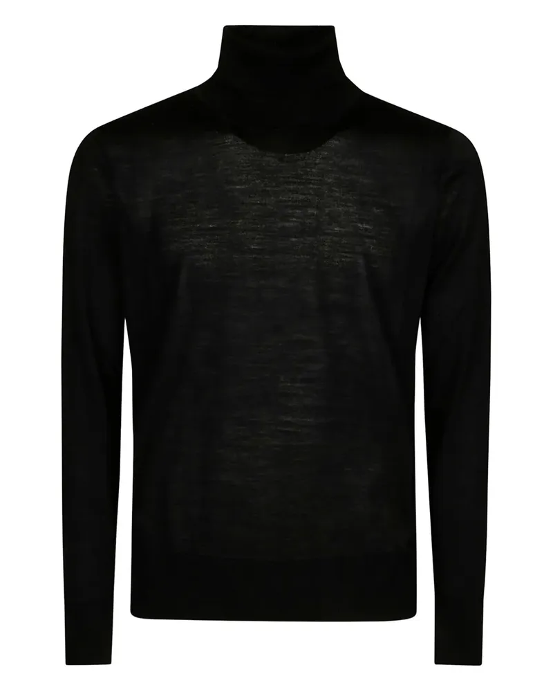 Alpha Industries Pullover mit Stehkragen - Schwarz Schwarz