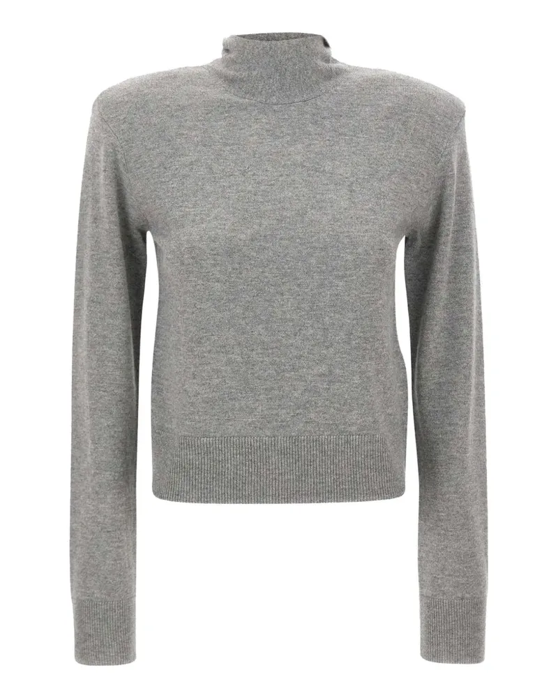ROTATE Birger Christensen Stehkragen-Pullover mit Schleifenverschluss - Grau Grau
