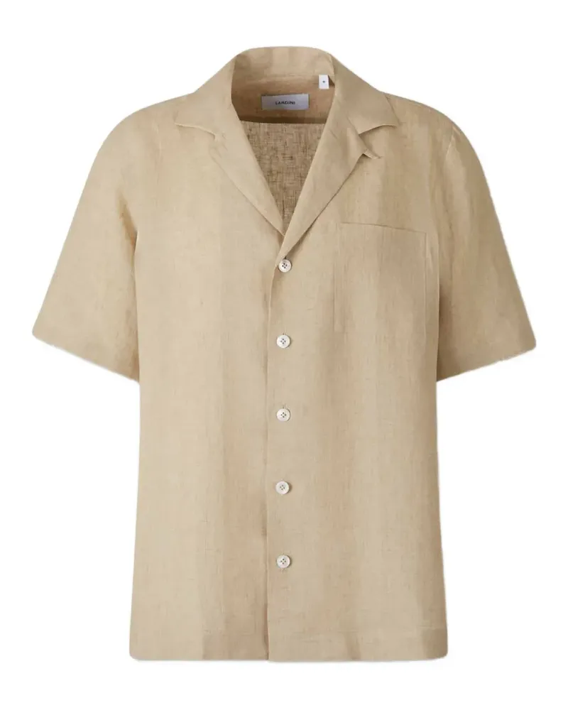 LARDINI chest-pocket short-sleeve shirt - Nude Nude