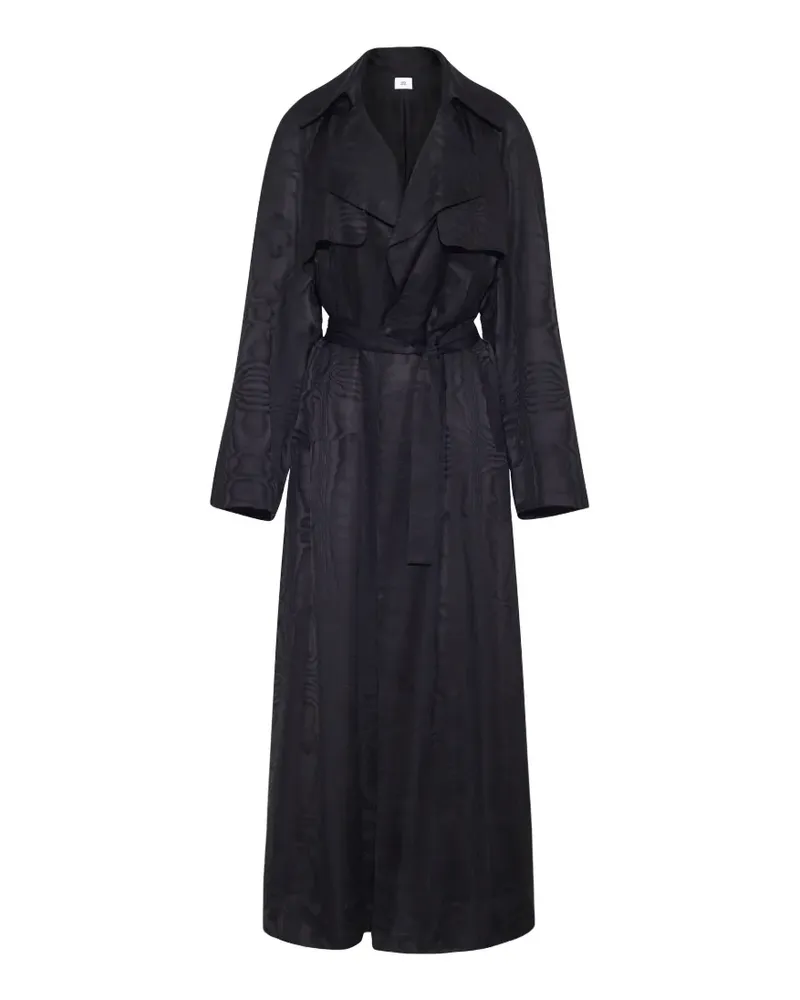 Adam Lippes Gareth moiré trench coat - Schwarz Schwarz