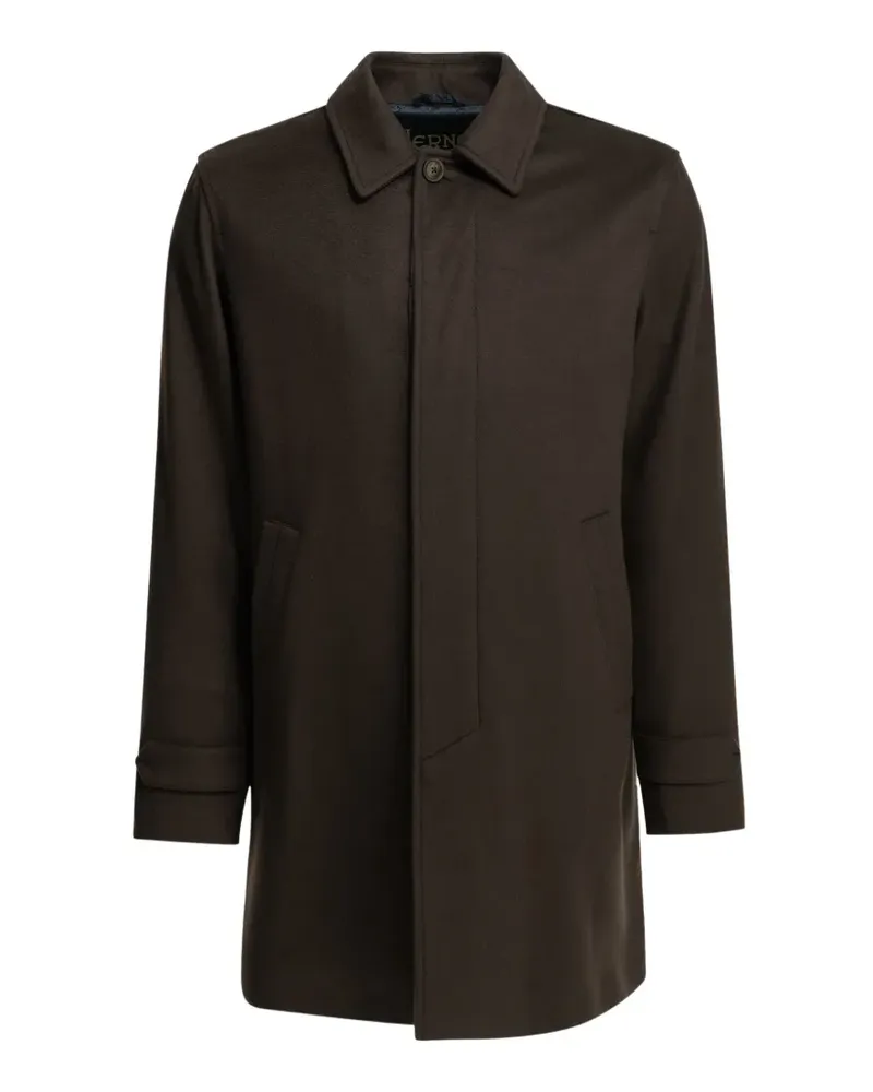 Herno cashmere single-breasted coat - Braun Braun