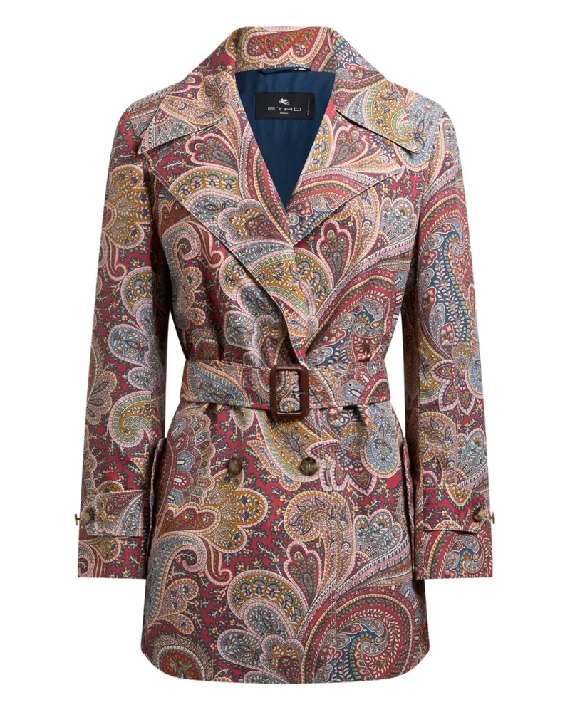 Etro Trenchcoat mit Paisley-Print - Rot Rot