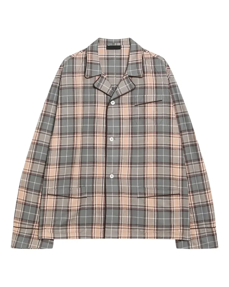 Prada checked cotton shirt - Grau Grau