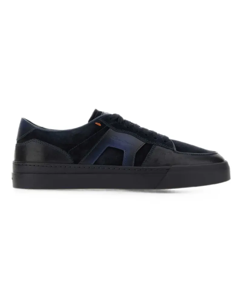 Santoni Sneakers mit Wildledereinsatz - Blau Blau