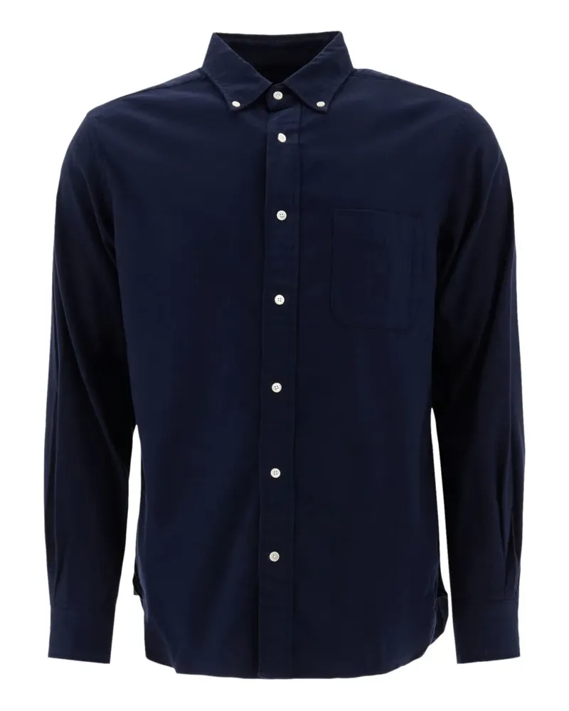 Beams Plus Hemd mit Taschen - Blau Blau