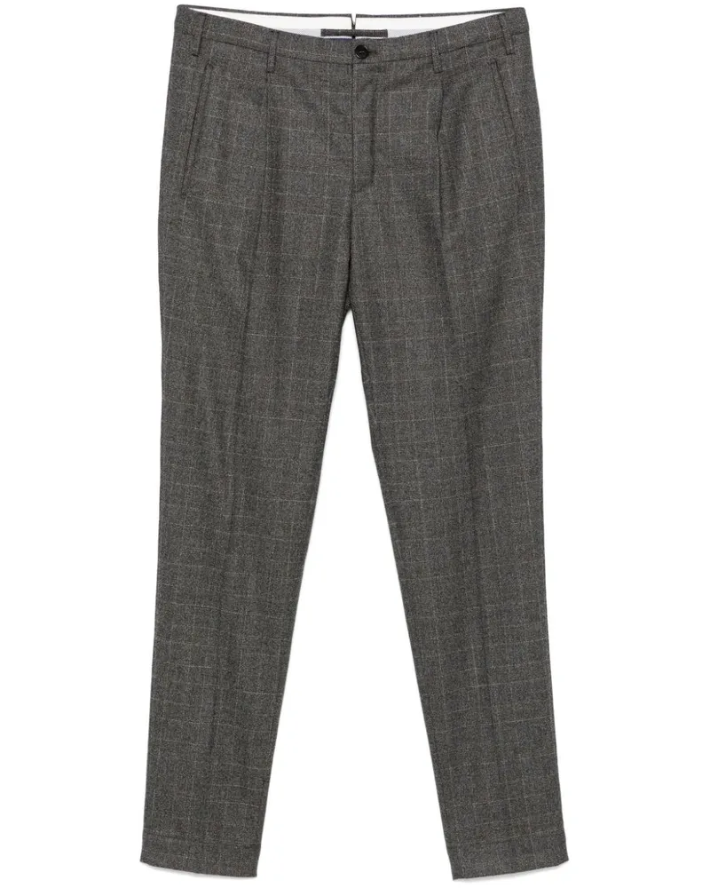 Incotex Karierte Hose - Grau Grau