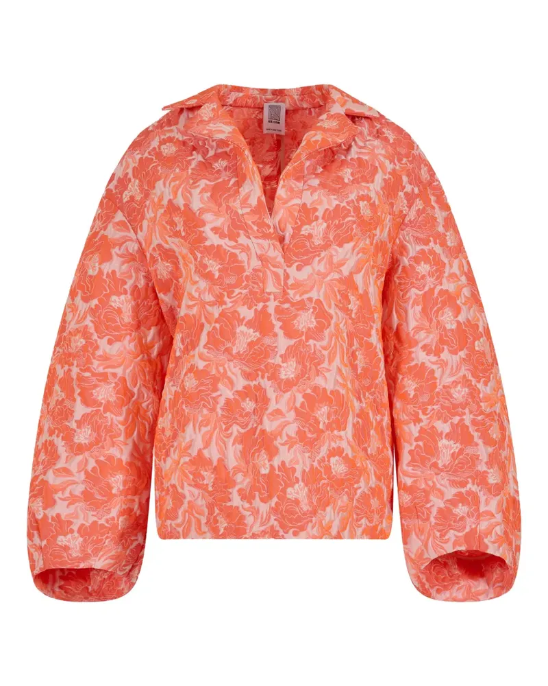 Rosie Assoulin tulip floral top - Orange Orange