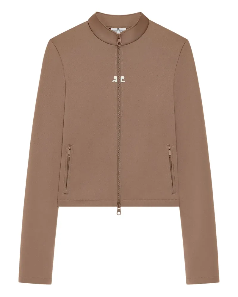 Courrèges Cropped-Jacke mit Reißverschluss - 1098 - Mocha 1098