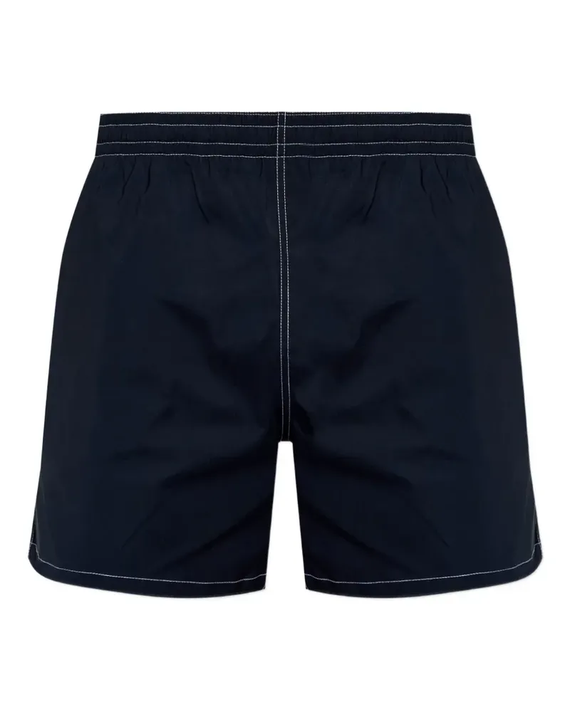 Balmain topstitch logo swim shorts - Blau Blau