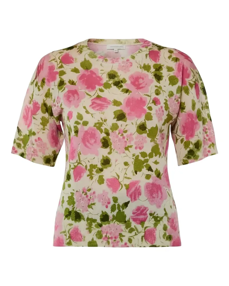 Liu Jo floral crew-neck top - Nude Nude