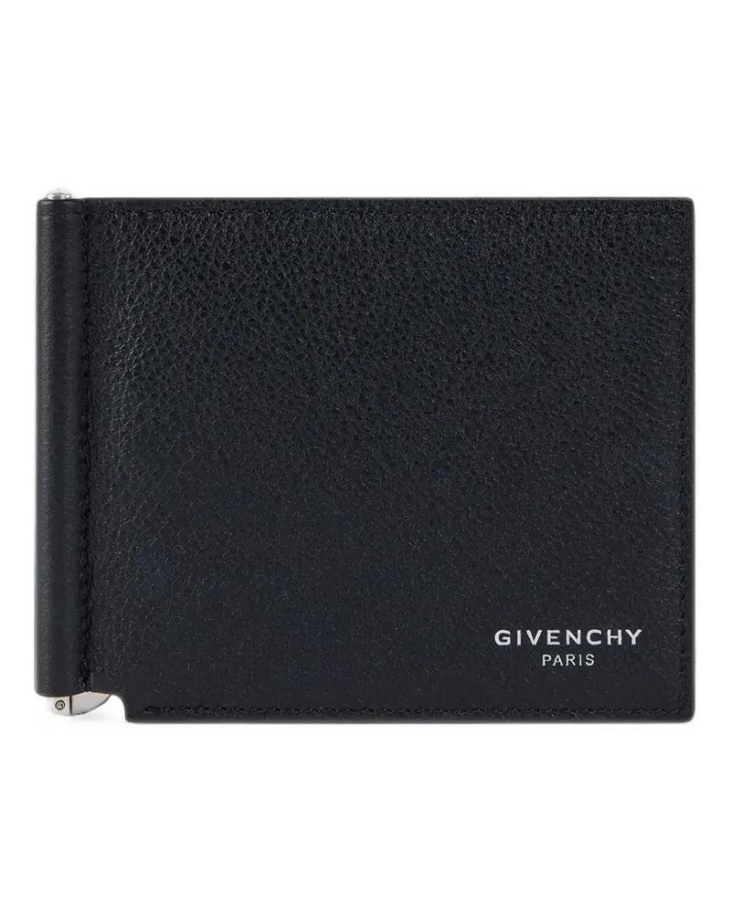 Givenchy Portemonnaie aus gekörntem Leder mit Clip - Schwarz Schwarz