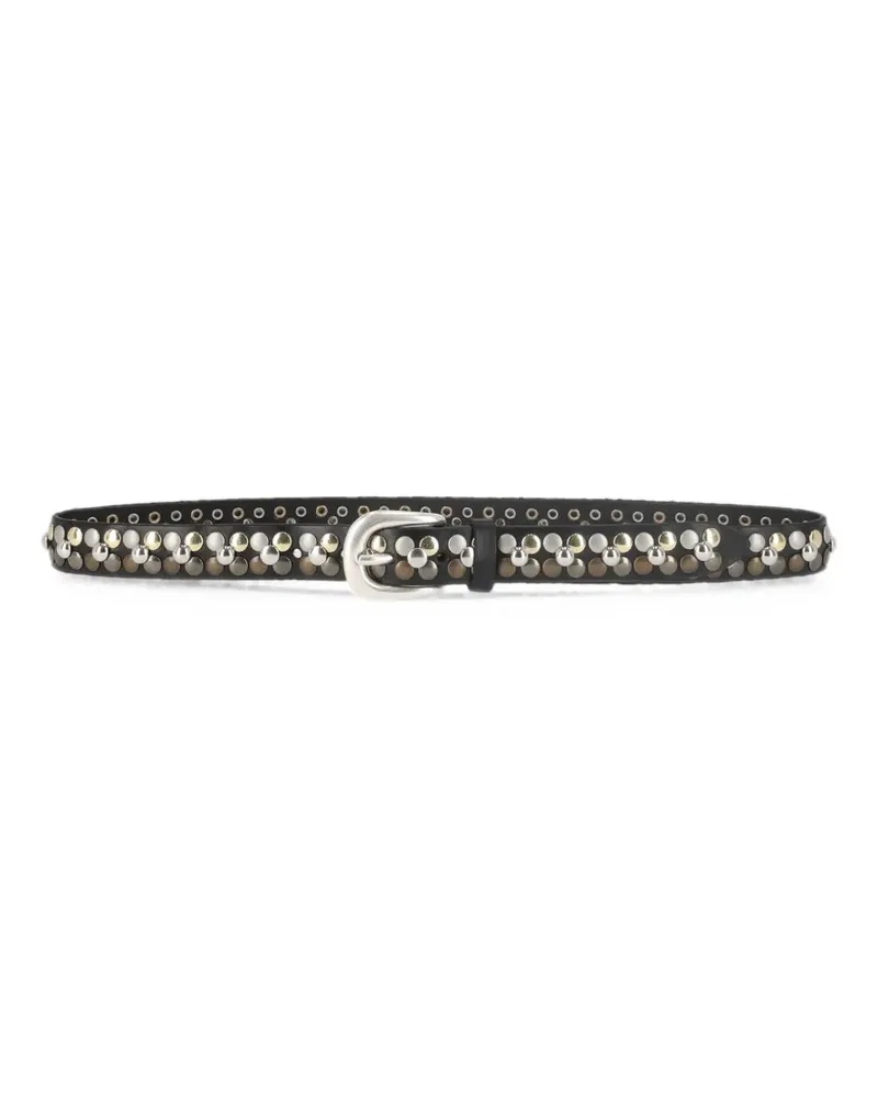 Orciani Bull Soft studded leather belt - Schwarz Schwarz
