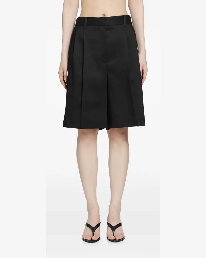 KHAITE Auggie pleated shorts - Schwarz Schwarz