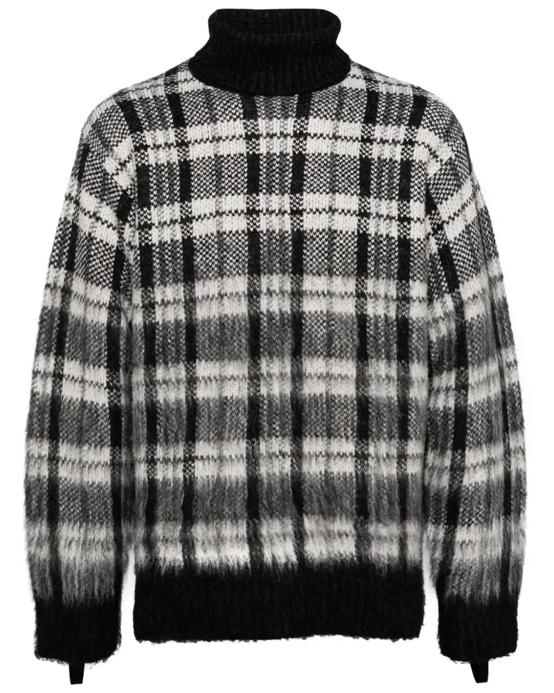 Helmut Lang Gebürsteter Rollkragenpullover - Schwarz Schwarz