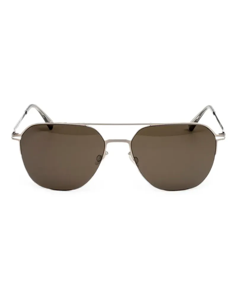 Mykita Amos Sonnenbrille mit Lochstickerei - Silber Silber