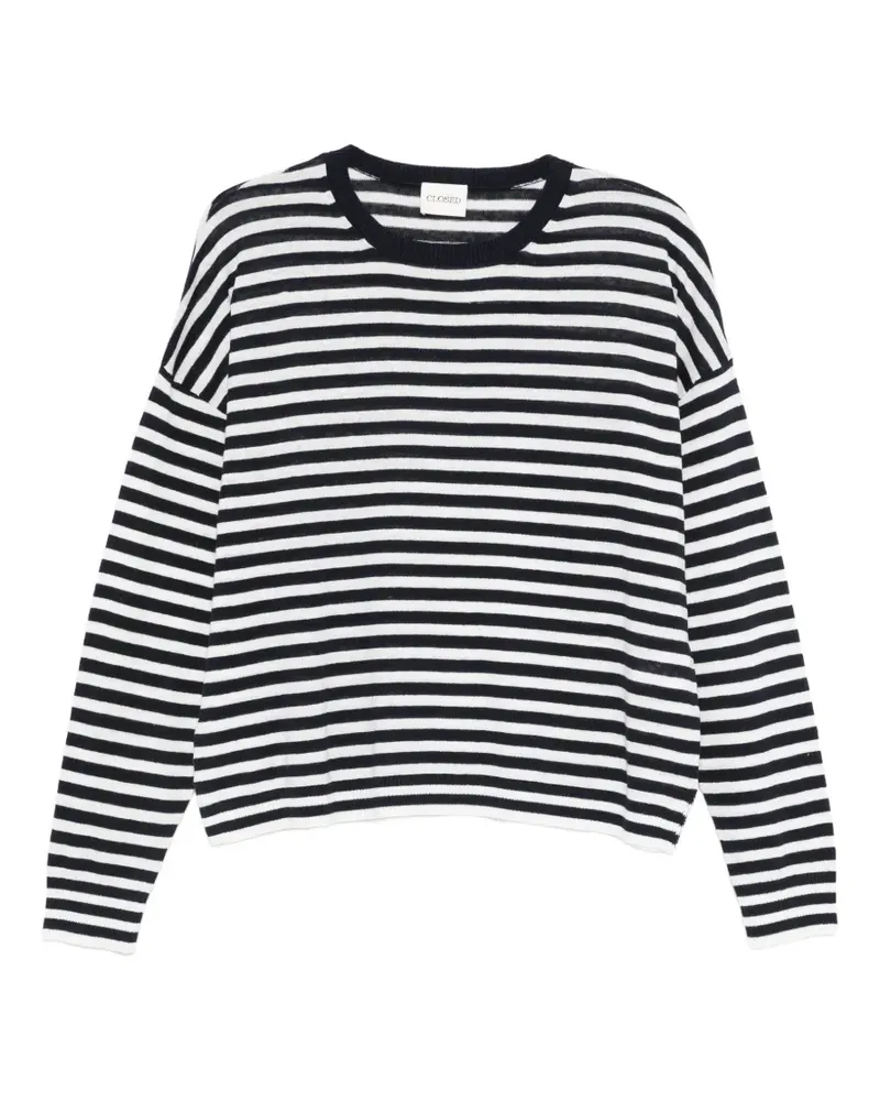 Closed striped sweater - Blau Blau
